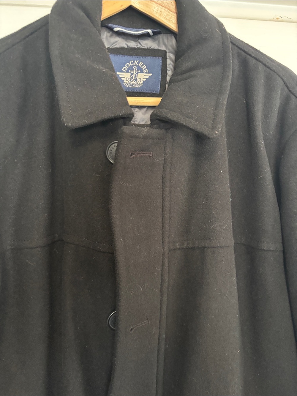 Men's Dockers heavy wool like coat - Picture 2 of 7